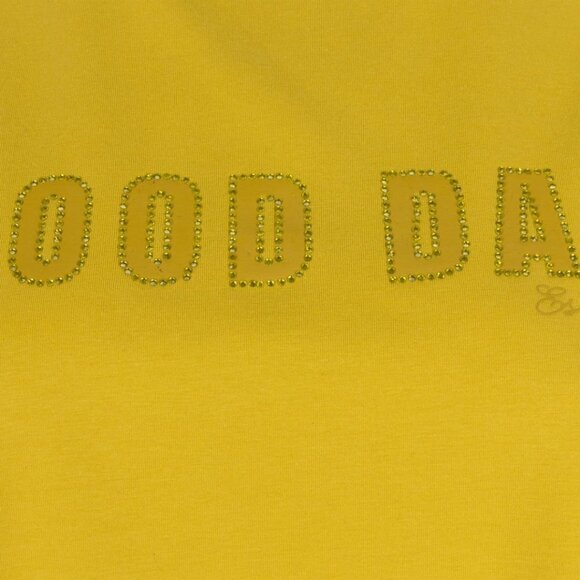 NWT ESQUALO Good Day Olive Rhinestone T Shirt - Picture 2 of 3